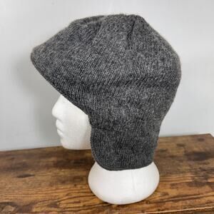 Vintage LL Bean Wool Guide Cap Flat Cabbie Hat Ear Neck Flap USA Gray WPL 7503